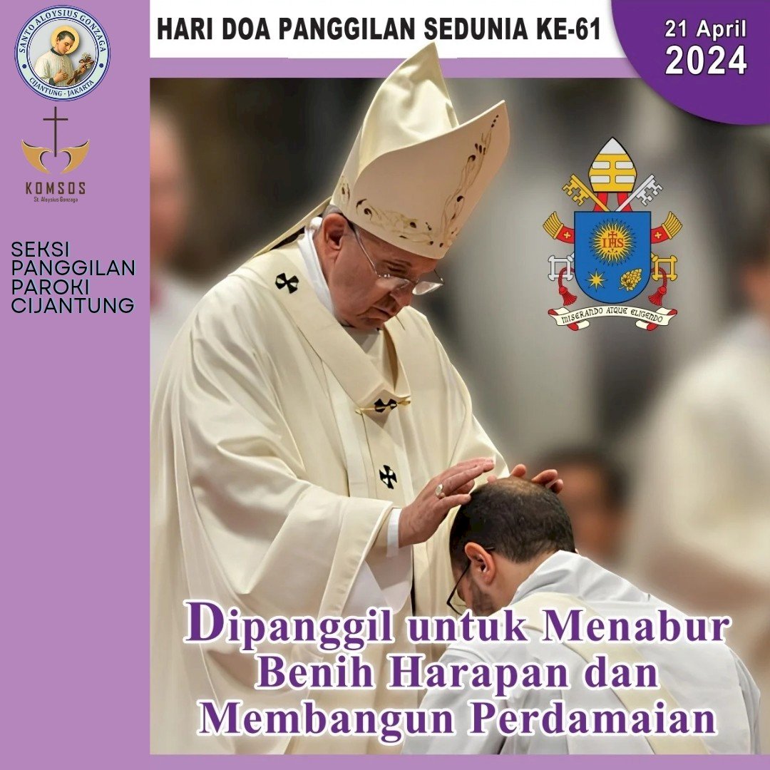 Minggu Panggilan se-dunia ke 61 jatuh pada 21 April 2024